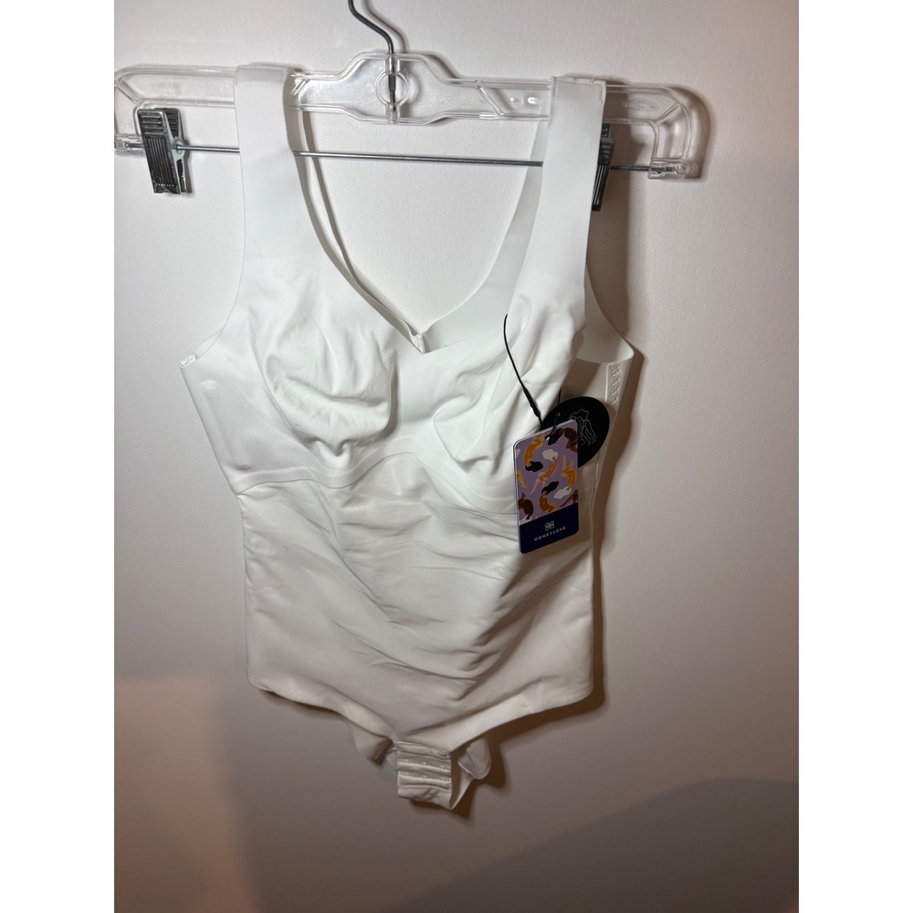 Honeylove LiftWear Tank Bodysuit White Small S NWT Shapewear Wireless Bra New475
